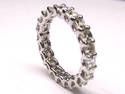 FINE 4.20 CT ASSHER CUT DIAMOND ETERNITY BAND 14KT