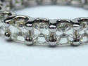 FINE 4.20 CT ASSHER CUT DIAMOND ETERNITY BAND 14KT