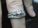 FINE EUROPEAN CUT DIAMOND Wedding Set 2-piece 14KT