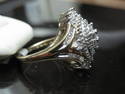 Fine Cluster Diamond Yellow Gold Jewelry Ring 1.15