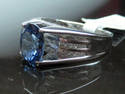 $1260 1.75 BLUE SAPPHIRE & DIAMOND YELLOW GOLD RIN