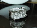 MEN'S VS FRENCH PAVE DIAMOND PINKY RING SOLID 14K 