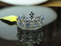 $1600 .75 CT TANZANITE & DIAMONDS CROWN LADY'S RIN