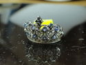 $1600 .75 CT TANZANITE & DIAMONDS CROWN LADY'S RIN