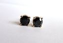2.80C AAA BLACK DIAMOND SOLITAIRE STUD EARRINGS 14