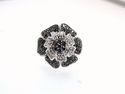 COCKTAIL .93CT FLOWER DESIGN BLACK & WHITE DIAMOND