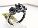  3.92 CT BLACK DIAMOND ENGAGEMENT/ANNIVERSARY RING