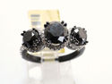  3.92 CT BLACK DIAMOND ENGAGEMENT/ANNIVERSARY RING
