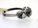  3.92 CT BLACK DIAMOND ENGAGEMENT/ANNIVERSARY RING