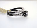 STUNNING 2.60CT 2 PIECE BLACK DIAMOND ENGAGEMENT R