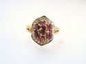 Fine Gem Ruby Oval Cut Diamond Jewelry Ring 18KT 1