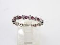Fine & Elegant 18K Diamond and Ruby Band White Gol