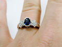 FINE 1.56 CT SAPPHIRE & DIAMOND STAR W/GOLD RING 1