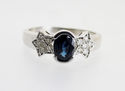 FINE 1.56 CT SAPPHIRE & DIAMOND STAR W/GOLD RING 1