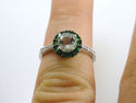 Fine 1.39 CT Lime Amethyst Tsavorite & Diamond Rin
