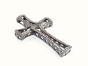 UNIQUE FINE BLACK GOLD DIAMOND CROSS PENDANT SOLID