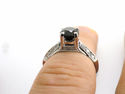 STUNNING 1.75 CT BLACK DIAMOND ENGAGEMENT RING 14K
