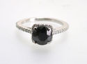 STUNNING 1.96 CT BLACK DIAMOND ENGAGEMENT RING 14K