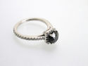 STUNNING 1.96 CT BLACK DIAMOND ENGAGEMENT RING 14K