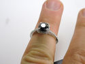 STUNNING 1.96 CT BLACK DIAMOND ENGAGEMENT RING 14K