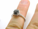 STUNNING 1.96 CT BLACK DIAMOND ENGAGEMENT RING 14K