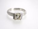1.02CT PRINCESS CUT Diamond Solitaire Ring K SI1 1