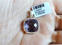 $1900 STUNNING 10.25 CT DIAMOND & AMETHYST PENDANT