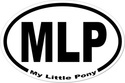 My Little Pony MLP Oval Euro Style Decal Car Bumpe