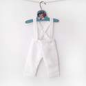 White Linen Baptism Outfit, Linen Baptism Suit, Ba