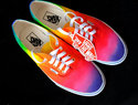Custom hand painted rainbow shoes, rainbow Convers