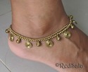 Handmade ANKLET Ankle Bracelet Brass Beads Bells S