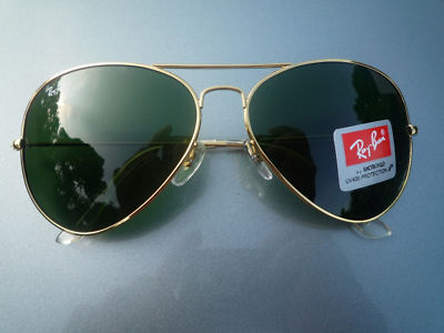 nurzul89 : New Ray Ban Gold Green Aviator Medium Sunglasses RB3025