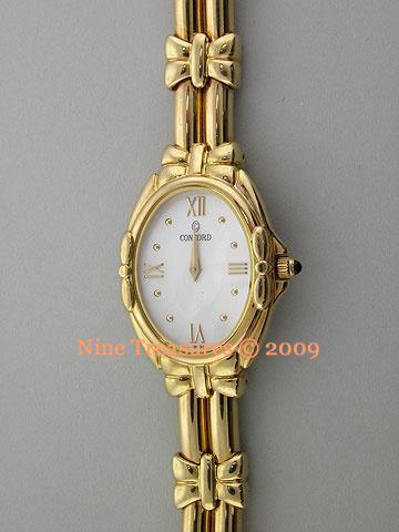 ninetreasures : Concord Papillon 18K Yellow Gold Lady's Watch $8600