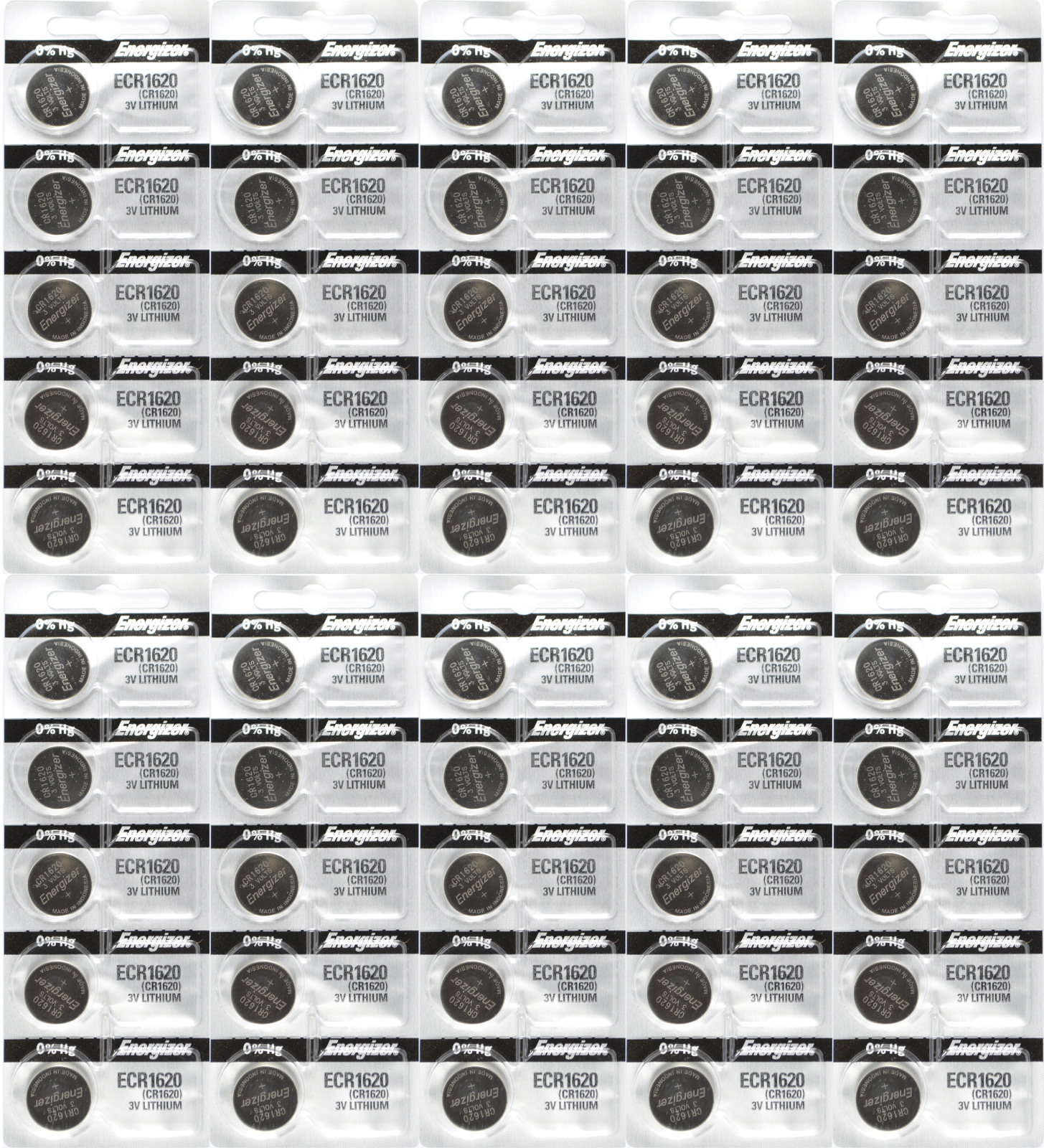 50 pcs 1620 Energizer Watch Batteries CR1620 CR 1620 Lithium Battery 0 ...