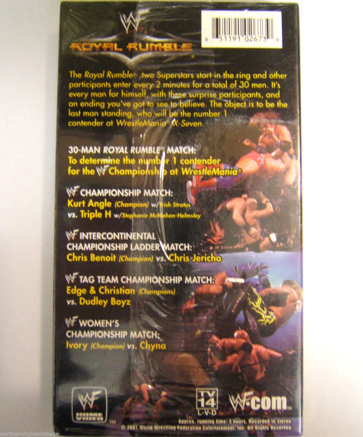 NorthernLightsVintage : WWF Royal Rumble 2001 VHS Video 3 Hrs New ...