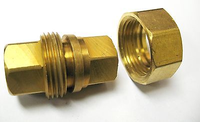 3 piece Union Coupling Brass Pipe Fitting 3/4" NPT Water ...