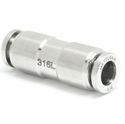 1pc 316L Stainless Steel Push In to Connect 1/4 OD