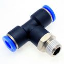 1pc Push In Touch Male T Branch Fitting 1/2OD x 1/