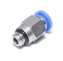 1pc Push in Connect 1/4" OD-M8 x 1.25 Male Straigh