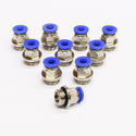 10pc Push In Male Fittings 3/8"OD x 3/8" BSPP G Th