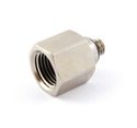 1pc 1/8" NPT Female to M5 Male Pipe Adapter Nickel