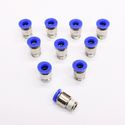 10pc One Touch Male ROUND Fittings 3/8" OD x 3/8" 