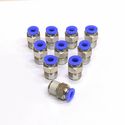 10pc One Touch Straight Male Fittings 1/4" OD-1/4 