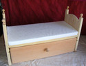 Stackable American Doll Bed and Mattress with Trun