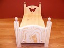 Stackable American Made Baby Doll Bed with Butterf