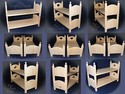 Stackable American Made Baby Girl Doll Bunk Bed 18