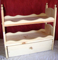 Stackable American Made Doll Bunk Bed with Trundle