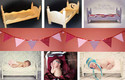 Whimsical Newborn Baby Photo Prop Posing Doll Bed 