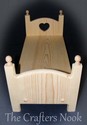 STACKABLE SOLID WOOD DOLL BED WITH HEART AMERICAN 