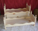 Stackable American Made Doll Bunk Bed with Trundle